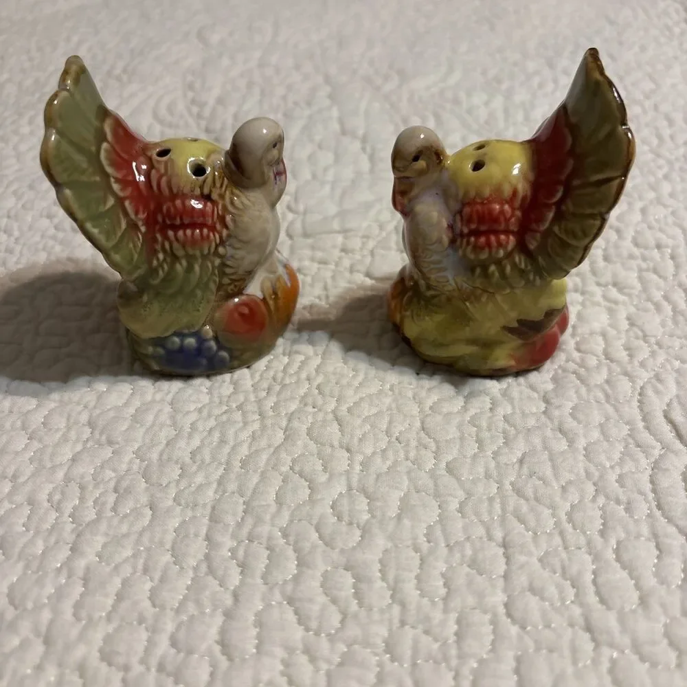 Ceramic Thanksgiving Turkey Salt And Pepper Shakers Fall Autumn Decor Set